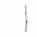 Purple Pet Toothbrush for Cats and Dogs Soft Nano Bristles Oral Cleaning Tool 15.8cm - Purple Triangular Toothbrush