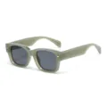 Grüne Acetat quadratische Sonnenbrille mit dunklen Gläsern und dickem modischem Gestell für Alltag. - Grün (Grüner Rahmen Graues Glas C5)