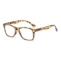 Schildpatt Blaulichtfilter Brille stilvolle quadratische Lesebrille fuer Damen und Herren - Schildpatt Rahmen C5