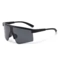 Kids sports cycling sunglasses big frame shield windproof sun glasses outdoor protection - Black Frame Black Gray Lens C1