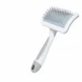 Cepillo para perros y gatos, herramienta de aseo gris y blanco con pasadores de 12 mm para pelo. - Cepillo de carda / Blanco Grisáceo