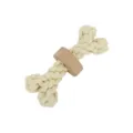 Giocattolo da masticare per cani in corda di cotone a forma di osso con anello in legno - Stile 13
