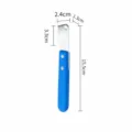 Professional pet stripping knife with blue handle and serrated metal blade for grooming cats. - Stripping Knife