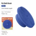 Silicone pet bath brush with soft bristles, massage comb for dogs and cats cleaning. - Dark Blue
