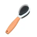 Double-sided pet grooming brush with orange handle for easy detangling and daily pet fur care. - Small Double-Sided Comb / Orange