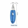 Professional pet nail clipper with safety lock and ergonomic blue handle for cats dogs. - Large Nail Clipper