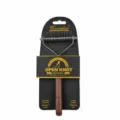 Wooden handle pet dematting comb Y-shaped undercoat rake for dogs and cats grooming tools - Walnut Double-Sided Carded Packaging
