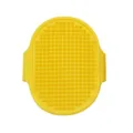 Yellow silicone pet bath brush and massage grooming mitt for cats and dogs, portable design. - Yellow 38g (Bulk)