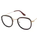 Lunettes de vue ovales style vintage retro avec branches metalliques fines monture mode. - Monture Thé