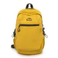 Sac à dos de sport jaune avec poche zippée avant et détail de logo de montagne pour l'extérieur - Jaune