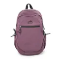 Vue de face du sac à dos de randonnée violet et du cartable décontracté pour élève - Violet