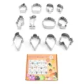 Emporte pieces biscuits en acier inoxydable lot de 12 moules de patisserie ustensiles de cuisine - Boîte de Couleur