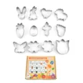 Set de 12 Emporte-pièces de Pâques en Acier Inoxydable Moules à Biscuits Outils de Cuisson - Ensemble de 12 Pièces