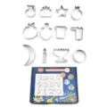 Hanukkah stainless steel cookie cutter set, 12 pieces metal baking molds for DIY biscuits. - Hanukkah Cookie Cutters