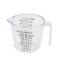 Tasse a mesurer en plastique transparent 600ml avec poignee et graduation claire. - 600ml