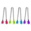 Stainless steel mini ice tongs with colorful silicone hand tips for sugar and coffee. - Palm Mini Tong
