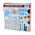 110pcs cake decorating supplies kit stainless steel piping tips icing bags baking tools set - 110-Piece Set (A-13)