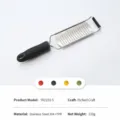 Stainless steel cheese grater lemon zester with comfortable handle, kitchen tool for chocolate. - 2101-5 Color Box + Brush / Yellow