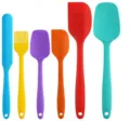 6-teiliges Silikon Spatel Set Kuechen Backwerkzeuge bunter Creme Schaber Oel Pinsel - 6-teiliges Set + OPP-Beutel / bunt