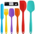 Bunte 6-teilige Silikon-Küchenhelfer, Backspatel und Ölpinsel für einfaches Kochen. - 6-teiliges Set + Farbbox / bunt