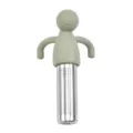 Infusor de té de silicona gris, lindo filtro de té de hojas sueltas con tubo de acero inox. - Gris claro