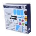 Kit de Décoration de Gâteau 80 Pcs Plateau Tournant Douilles Poches à Douille Boîte - A-09# - 80 pièces
