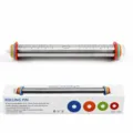 Rouleau à pâtisserie réglable en acier inoxydable avec 4 anneaux amovibles pour pain. - Rouleau à pâtisserie de 0,6 d'épaisseur en boîte couleur / Blanc