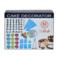 kit de decoration de gateau 63 pieces avec douilles en acier inoxydable et poche a douille - A-04# - 63 pièces