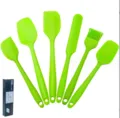 6 Stk Silikon Spatel Set Kuechen Backwerkzeug Kuchen Creme Schaber Oel Buerste Gruen - 6-teiliges Set + Farbbox / Grün