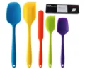 Silikon Spatel Set, nahtlose Backen Kuchen Schaber, bunte Kochen Werkzeuge für Küche und Backen. - 5-teiliges Set + Farbbox / bunt