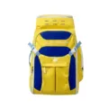 Detailansicht der Vorderseite des lebhaften gelb-blauen Outdoor-Sportrucksacks im Design - Gelb