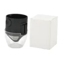 Portable pour-over coffee dripper with stainless filter mesh and white storage box. - Black with Cup Holder
