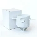 Portable folding coffee dripper white pour over coffee filter cup with white box - White with White Box Packaging