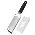 Stainless steel cheese grater and lemon zester with non-slip handle and protective cover. - PP2101-1