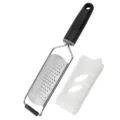 Stainless steel cheese grater and lemon zester with ergonomic handle and protective cover. - PP2101-5