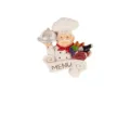 Cute 3D chef resin fridge magnet with menu sign, decorative magnetic sticker for kitchen home. - Fruit Basket Chef