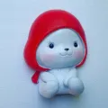 Cute red rabbit wall hook creative resin animal key holder decorative wall mount storage item - Style A / 5.5x7.2cm / Red