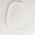 White ceramic irregular pebble shaped blank tray plate for photography props and DIY crafts. - Irregular Style