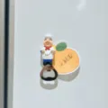 Cute cartoon chef fridge magnet bottle opener, creative magnetic beer bottle opener tool. - Chef Style B / 4*10cm
