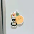 Close-up detail of a cute cartoon chef fridge magnet bottle opener, durable metal opener. - Chef Style D / 4*10cm