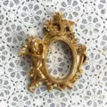 Cornice portafoto angelo ovale in resina vintage europea per display gioielli oro. - Angelo dorato (Oro n. 28)