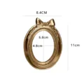 Vintage gouden hars fotolijst rekwisiet voor sieraden en nail art fotografie, ovaal met strik. - 62# Ovale Fotolijst met Strik