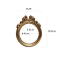 Vintage gouden strik fotolijst mini Europese stijl nagelkunst fotografie rekwisiet 10cm - 63# Ronde Fotolijst met Strik