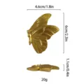 3D gold resin butterfly fridge magnet metallic texture creative home wall decor sticker - Butterfly No. 3 (Right 3) / With Adhesive for Wall Mounting / Gold