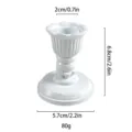 Candelabro de resina blanca retro francesa, elegante pilar romano para accesorios de boda. - Blanco Estilo 61