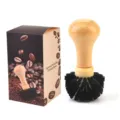 Brosse de nettoyage pour porte-filtre à espresso en bois avec poils durables pour cafetière. - Convient pour Panier de Porte-Filtre 51-54mm