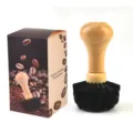 Brosse de nettoyage pour porte-filtre espresso en bois avec emballage en carton. - Adapté pour brosse à filtre 58 mm