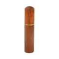 Wooden espresso coffee powder distribution needle tool variant, smooth walnut wood handle finish. - Rosewood