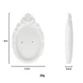 European vintage oval earring display board resin jewelry storage holder photography prop stand - Oval Earring Board / White