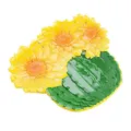 Sunflower Cactus Resin Tray Decorative Jewelry Storage Plate Multi-functional Cute Desktop Ornaments - Cactus / Green
